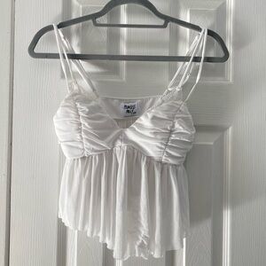 princess polly white flowy tank